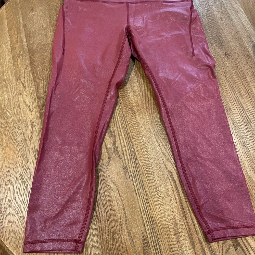 Lululemon Wunder Train Foil w/ pockets s14 23”